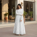 Women’s White Printed Lawn & Kurta Shirt for Casual