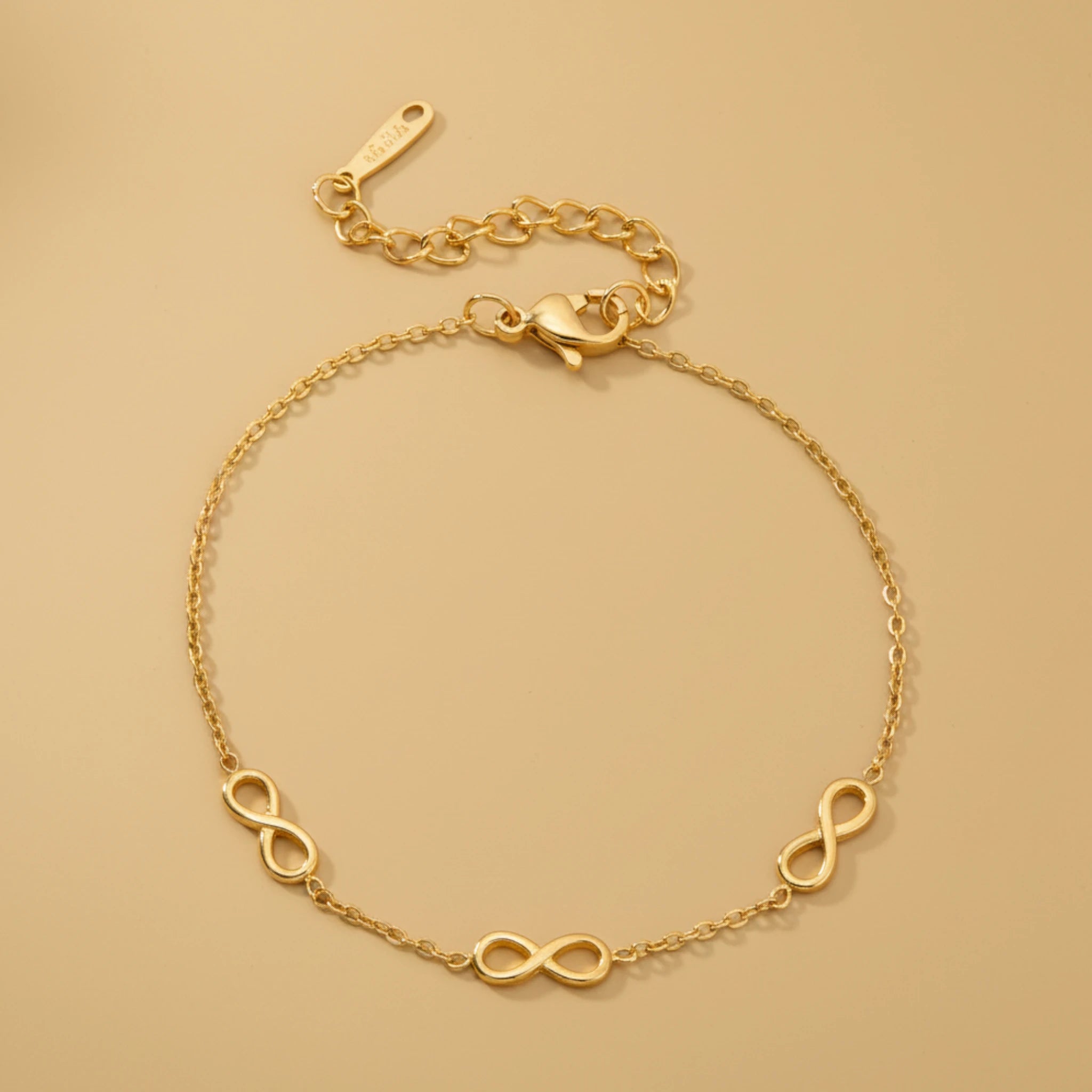 Gold Infinity Charm Bracelet for Women