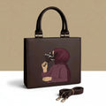 Elegant Illustrated Women’s Handbag with Detachable Shoulder Strap